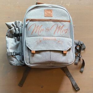 Brand New Mr & Mrs Picnic Backpack